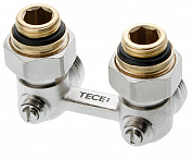 Запорно-присоединительный узел 1/2" MT НР угловой для нижнего подключения радиаторов,TECE 
